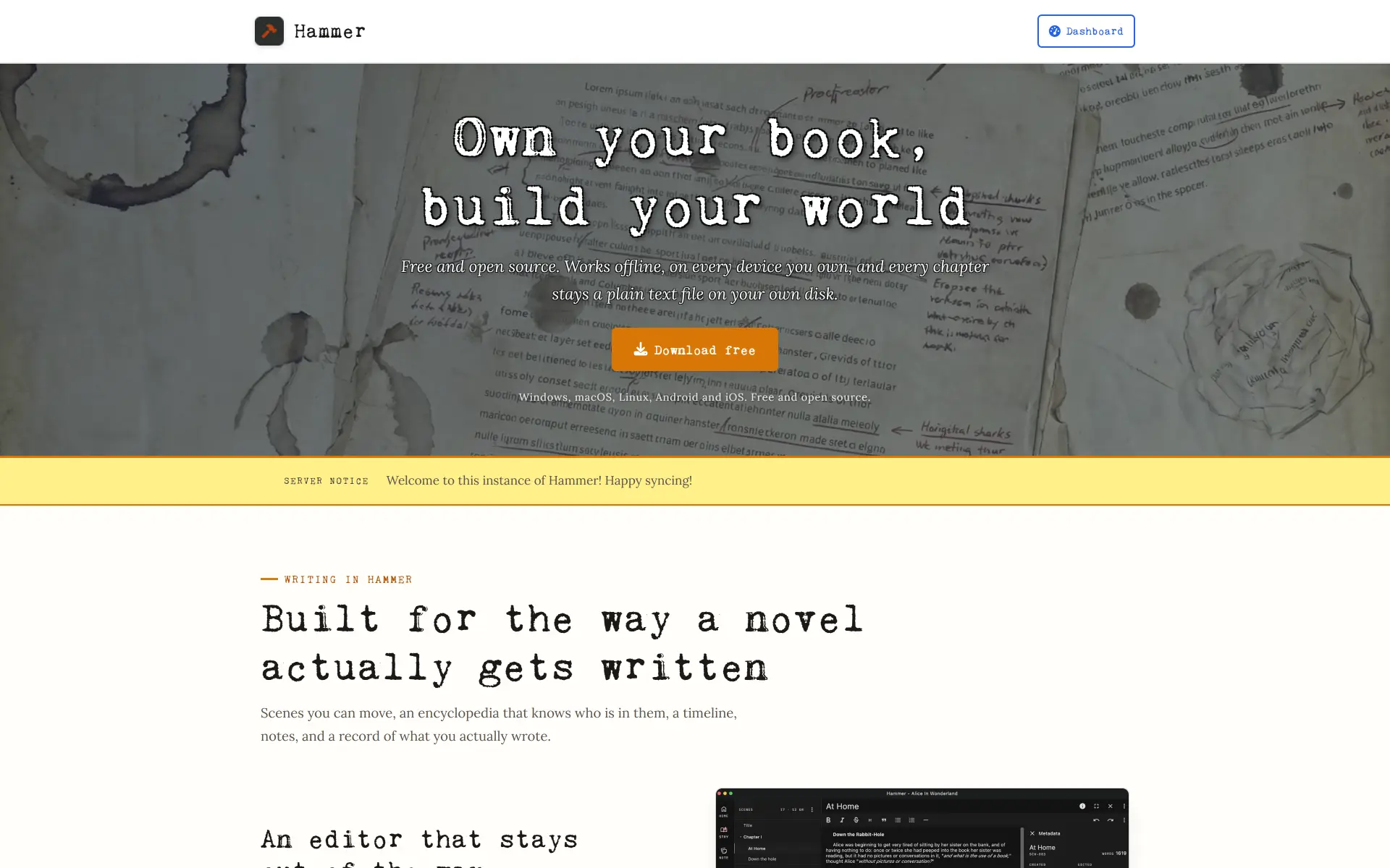 Hammer, screenshot 1