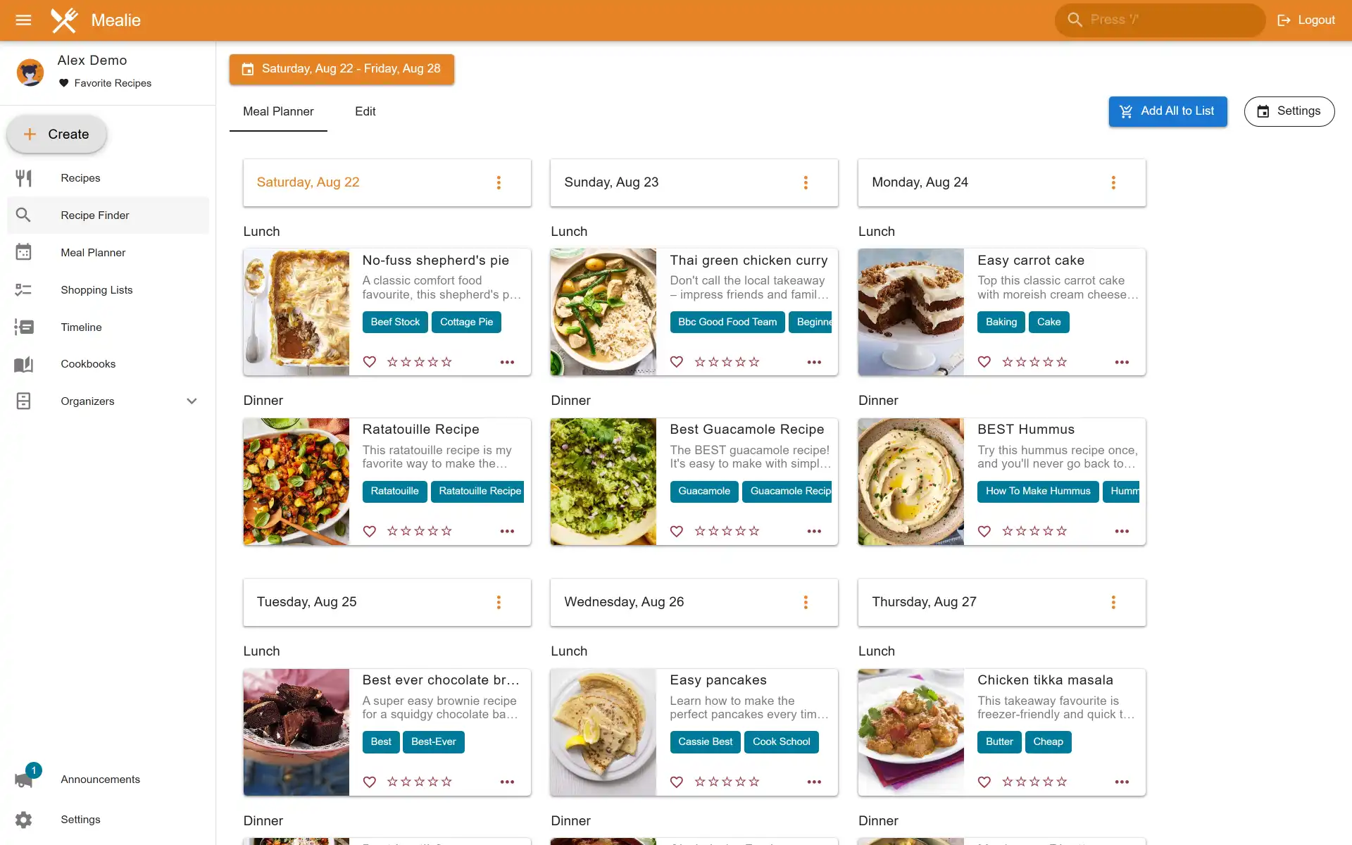 Mealie, screenshot 3